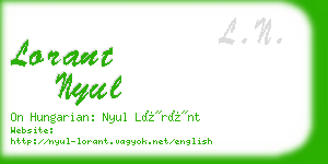 lorant nyul business card